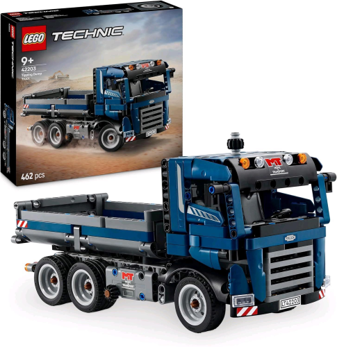 LEGO TECHNIC AUTOCARRO CON CASSONE RIBALTABILE MODELLO DA COSTRUIRE CON STERZO E FUNZIONI